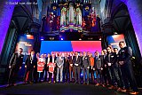 20-02-2019 Breda - Als afsluiting van de  presentatie van La Vuelta werd er onder het prachtige orgel nog een groepsfoto gemaakt. - Fotokrant