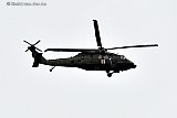 02-12-2021 Breda - Een Amerikaanse Black Hawk helikopter vliegt over de wijk Haagse Beemden. De helikopters maken deel uit van een divisie die van Oost-Europa naar Zeeland trekt. - Fotokrant