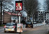 17-12-2019 Breda -Aan de Baliendijk kan geld verdient worden door 30 te rijden. Op het display staan de inkomsten. - Fotokrant