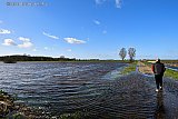 12-03-2020 Breda -Door de overvloedige regenval is rivier De Mark buiten zijn oevers getreden. Door een defecte schuif loopt de Vierde Bergboezem onder water. - Fotokrant