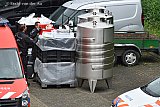 13-07-2019 Breda - Nadat de de diensten LFO en SEON ter plaatsen waren gekomen werden er 2 gigantische kookketels uit het drugslab gehaald. Gevolgd door jerrycans met chemicalien.  - Fotokrant