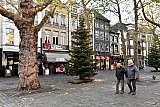 10-12-2020 Breda - Op de Grote Markt zijn om sfeer te maken verschillende kerstbomen neergezet. - Fotokrant