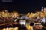 18-11-2022 Breda - De haven is in de aanloop naar de feestdagen prachtig verlicht. Een aantal jaren geleden zijn alle gloeilampen vervangen door ledverlichting dus de kosten vallen mee. - Fotokrant