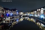 23-12-2020 Breda - De haven is om bij te dragen aan de kerstsfeer in de stad weer prachtig verlicht. - Fotokrant