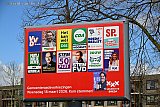 16-03-2026 Breda - Op de verkiezingsborden voor de gemeenteraadsverkiezingen  is lijst 13 toegevoegd.  Het gaat om vermoedelijk een grap van Kies je fiets. - Fotokrant