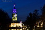 03-03-2022 Breda - De afgelopen dagen kleurde de toren van de Grote of Onze Lieve Vrouwekerk blauw geel om steun te betuigen aan de Oekraine.
 - Fotokrant