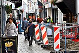 28-09-2022 Breda - Een deel van de Korte Brugstraat is afgezet voor werkzaamheden. - Fotokrant