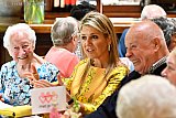 03-07-2019 Breda - Koningin Maxima ging vervolgens ook in gesprek met verschillende ouderen die gebruik maken van Met je hart. - Fotokrant