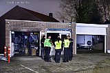 09-04-2019 Breda -  Politie overlegt voor de opengebroken gagargeboxen waarin het zware misdrijf plaatsvond. - Fotokrant