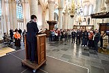 11-01-2025 Breda - Burgemeester Paul Depla spreekt "op wieltjes" de inwoners toe tijdens de niet zo heel druk bezochte  nieuwjaarsreceptie. - Fotokrant