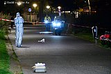 16–09-2019 Breda - Nadat 3 kinderen in een parkje zijn neergestoken vind in de nacht sporenonderzoek plaats in de wijk Westerpark. Rond 4 uur is een verdachte opgepakt. - Fotokrant