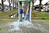 02-01-2022 Breda - Een van de laatste telefooncellen die in de stad is te vinden is met oud en nieuw opgeblazen. - Fotokrant
