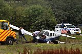07–09-2019 Bosschenhoofd - In een weiland nabij vliegveld Breda International Airport is een sportvliegtuigje neergestort. - Fotokrant