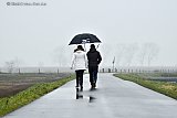 28-01-2021 Breda - Vrijwel de hele dag valt er regen. Het is grauw en grijs. Omdat er nog steeds een avondklok geld  gaan mensen zelfs wandelen in de regen. - Fotokrant