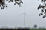 20-12-2022 Breda -  De afgelopen 2 weken is er bij de waterzuivering aan de rand van de Haagse Beemden een enorme windmolen van 210 meter hoog gebouwd. Ter vergelijking de Luchtmachttoren is 72 meter hoog. - Fotokrant